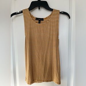 Derek Heart Yellow and White Stripped Tank M